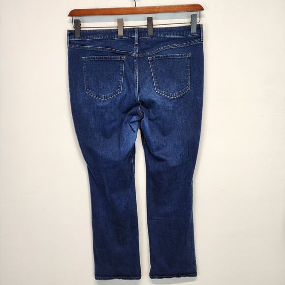 Old Navy Kicker Bootcut Jeans Size 18 Tall Long Blue Dark Wash High Rise Stretch - Picture 4 of 14